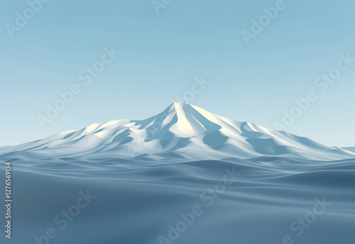 A minimalist mountain landscape