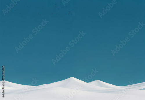 A minimalist mountain landscape