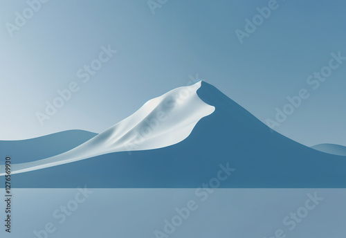 A minimalist mountain landscape