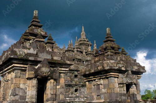 Parambanan, Java, Indonesia - May 28, 2015: Candi Plaosan, also known as the Plaosan Complex, is one of the Buddhist temples located in Bugisan village, Prambanan district