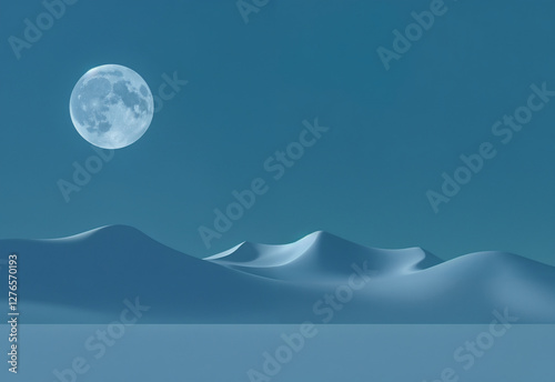 A minimalist mountain landscape