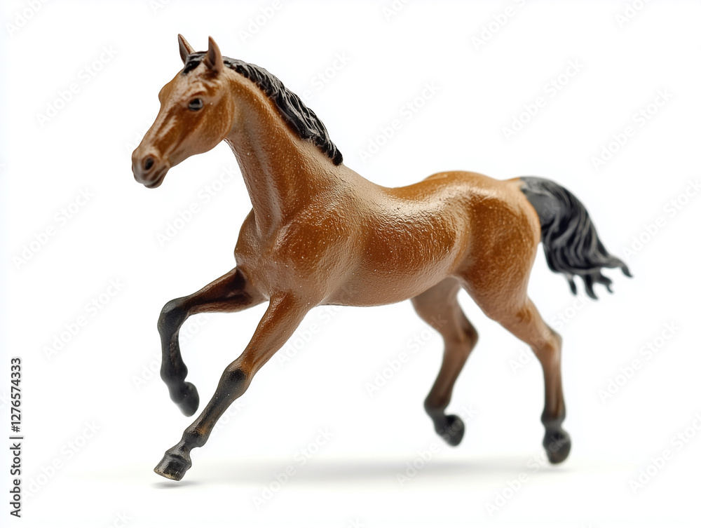 Small scale Horse, isolated on white, photorealistic animal Small scale Horse, isolated on white, photorealistic animal
