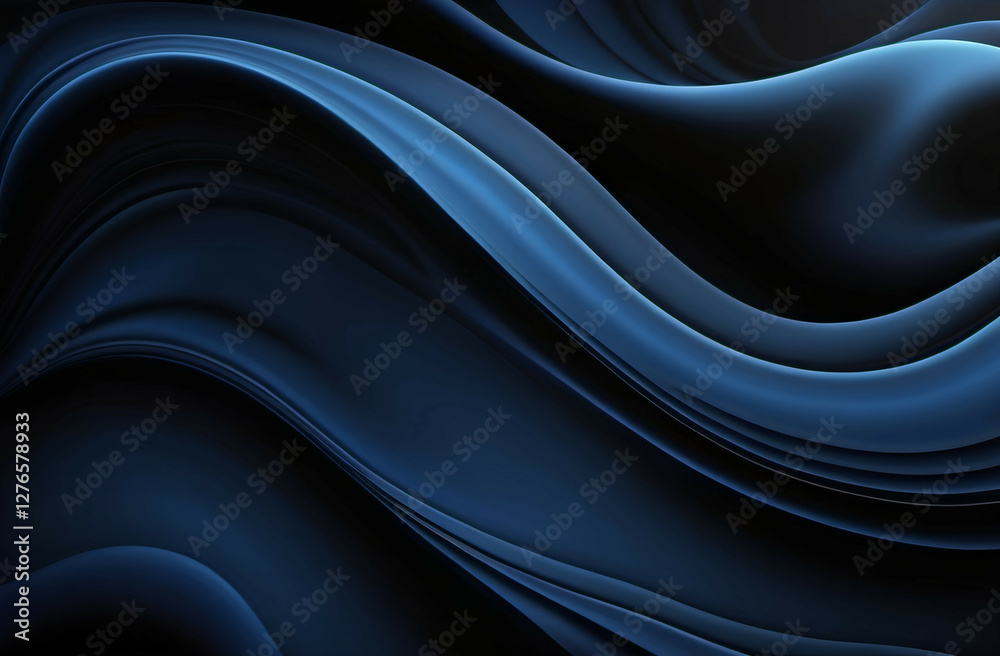 Fototapeta premium abstact dark blue and black fluid motion background 