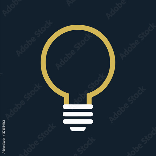 lightbulb shape simple logo design