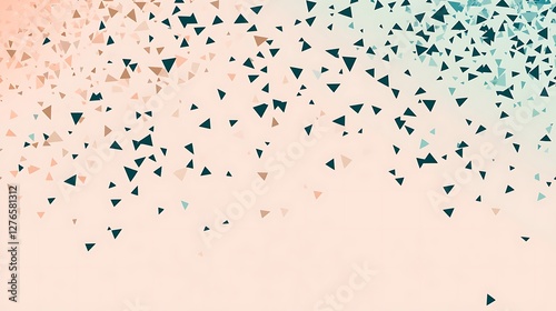 Abstract pastel background with scattered triangles