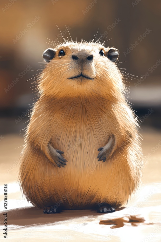 Closeup view of cute groundhog Closeup view of cute groundhog