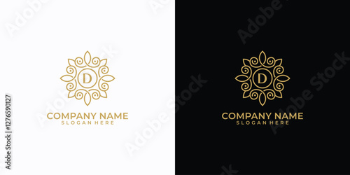 Luxury ornament logo with letter d