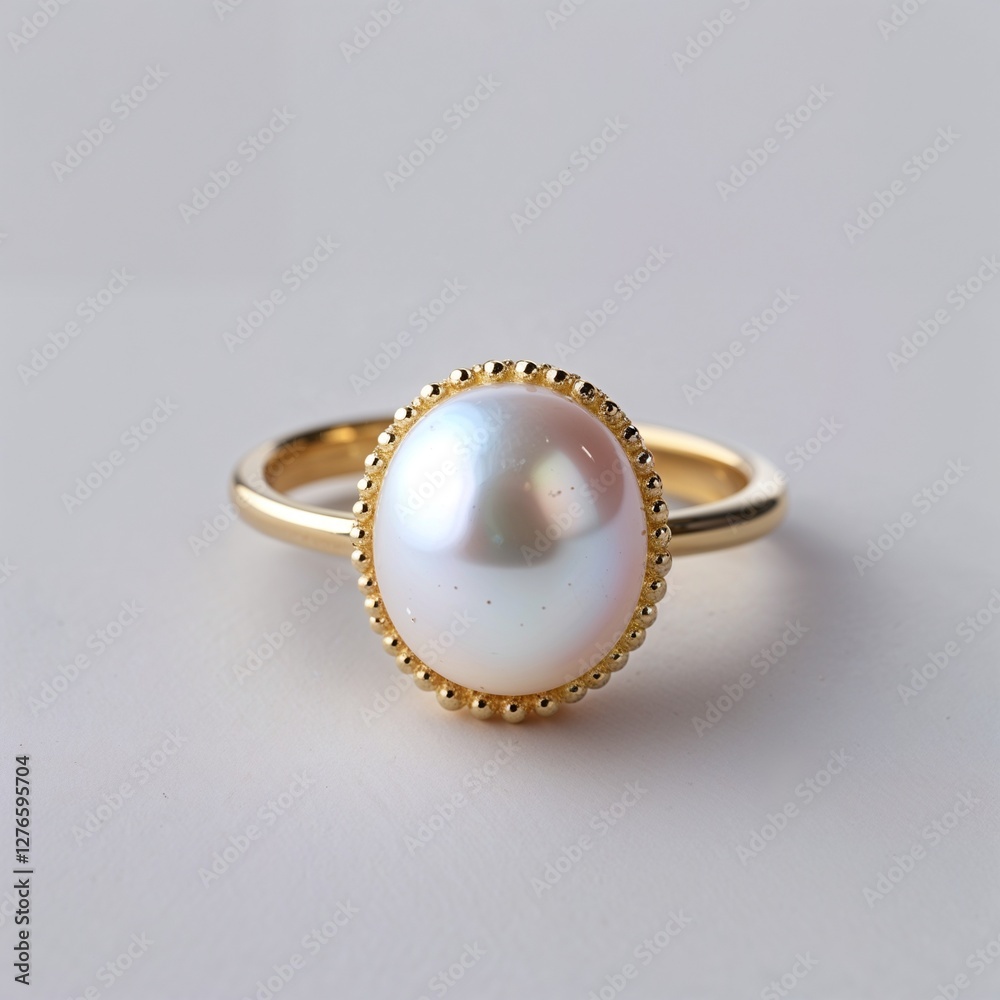 sketch of pearl ring on plain white background sketch of pearl ring on plain white background