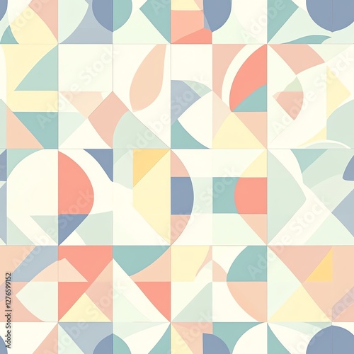 Wallpaper Mural Abstract Geometric Illustration Pastel Background Torontodigital.ca