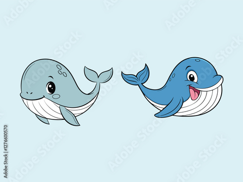 A vector dolphin illustration features a sleek, curved design, capturing the dolphin's playful and agile nature in bold lines and colors