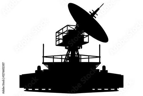 silhouette of a satellite dish