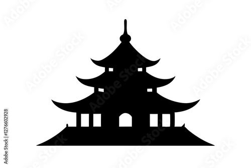 vector illustration of a pagoda