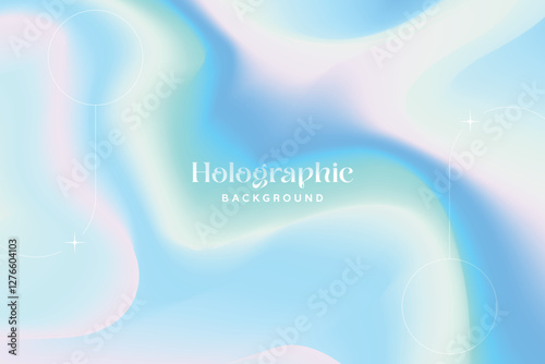 Abstract Iridescence Holographic Background Pastel Gradient. Trendy Modern Design Gradient Holographic texture