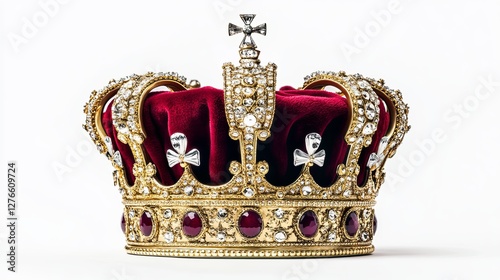 The royal coronation crown isolated on a white background