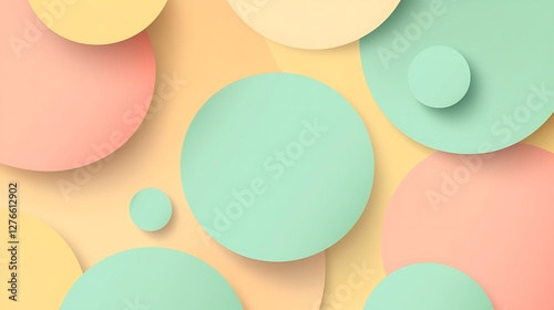 Wallpaper Mural Abstract pastel circles overlapping design background Torontodigital.ca