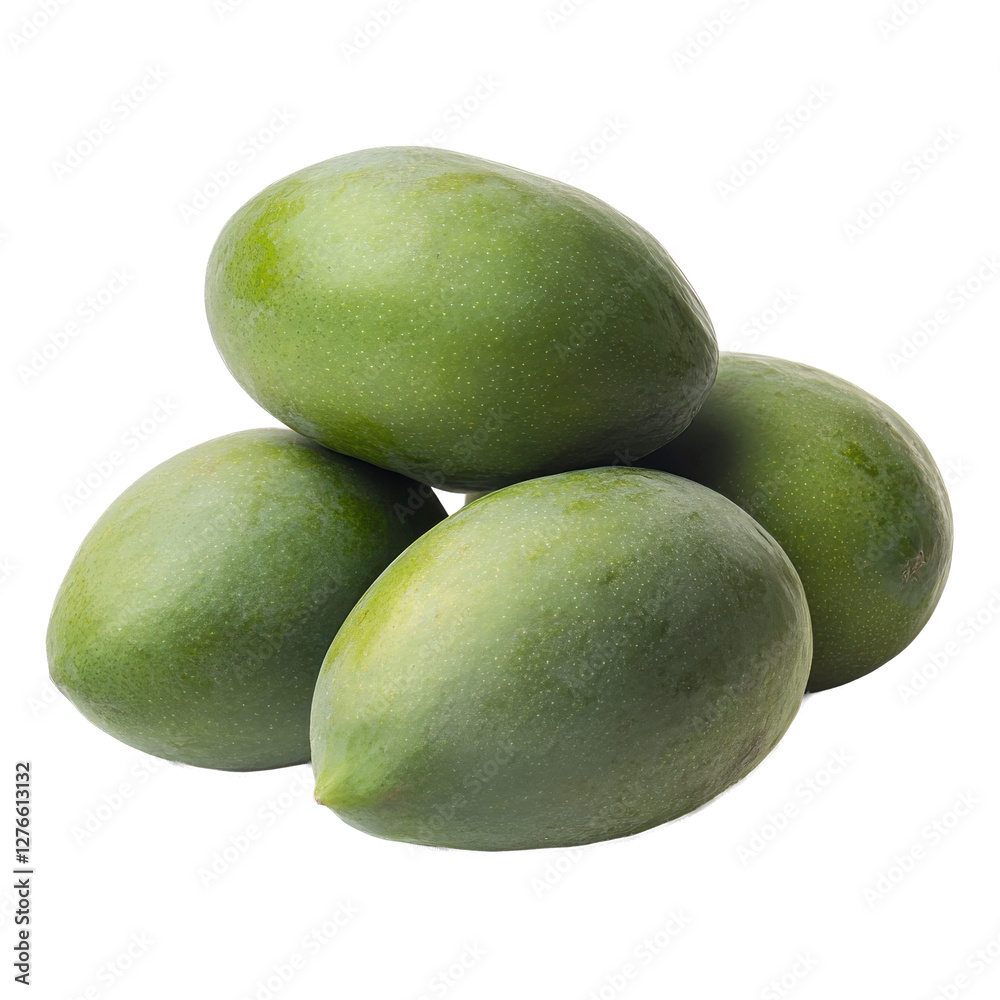 Fresh green mangoes png with transparent background healthy fruit production nature environment Fresh green mangoes png with transparent background healthy fruit production nature environment