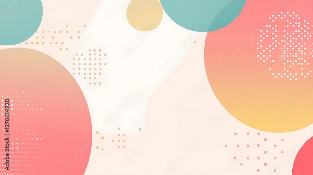 Abstract Pastel Circles and Dots Design Abstract Pastel Circles and Dots Design