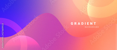 Gradient abstract background with fluid shapes. Vector illustration.