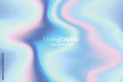 Abstract Iridescence Holographic Background Pastel Gradient. Trendy Modern Design Gradient Holographic texture