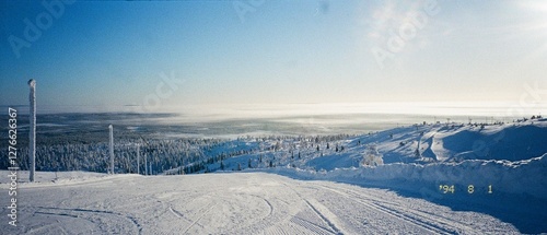winter landscape in finnish lapland