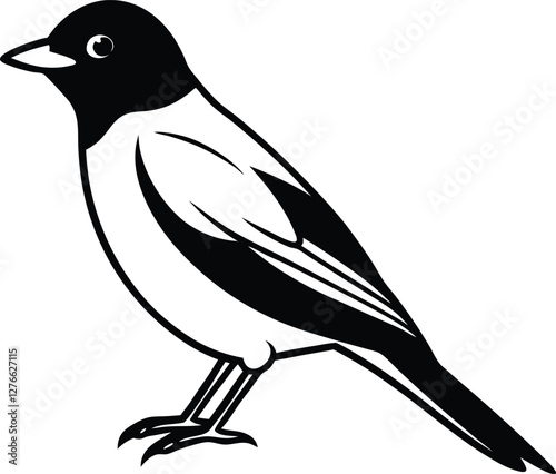 Bird silhouette vector illustration, flying bird design, wildlife, bird icon, nature theme, bird vector, animal silhouette, free bird design, isolated vector art.

