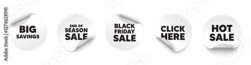 Wallpaper Mural Big savings sticker tag. Season sale, Black friday paper price banners. Big savings tag. Special offer price sign. Advertising discounts symbol. Click here sticker. Vector Torontodigital.ca