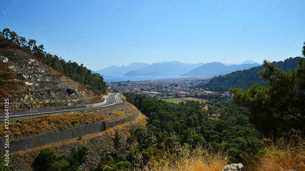 Naklejka premium A view from Marmaris, Turkey's holiday region