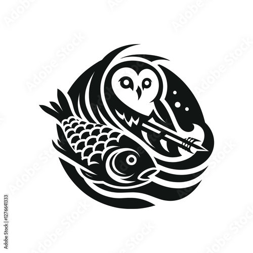 fishing silhouette clip art vector design