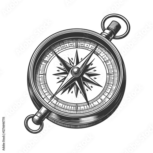 Vintage Compass vector illustration