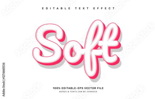 Soft editable text effect template