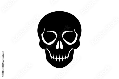 skull, Human Skull, Cartoon Skull Icon Silhouette