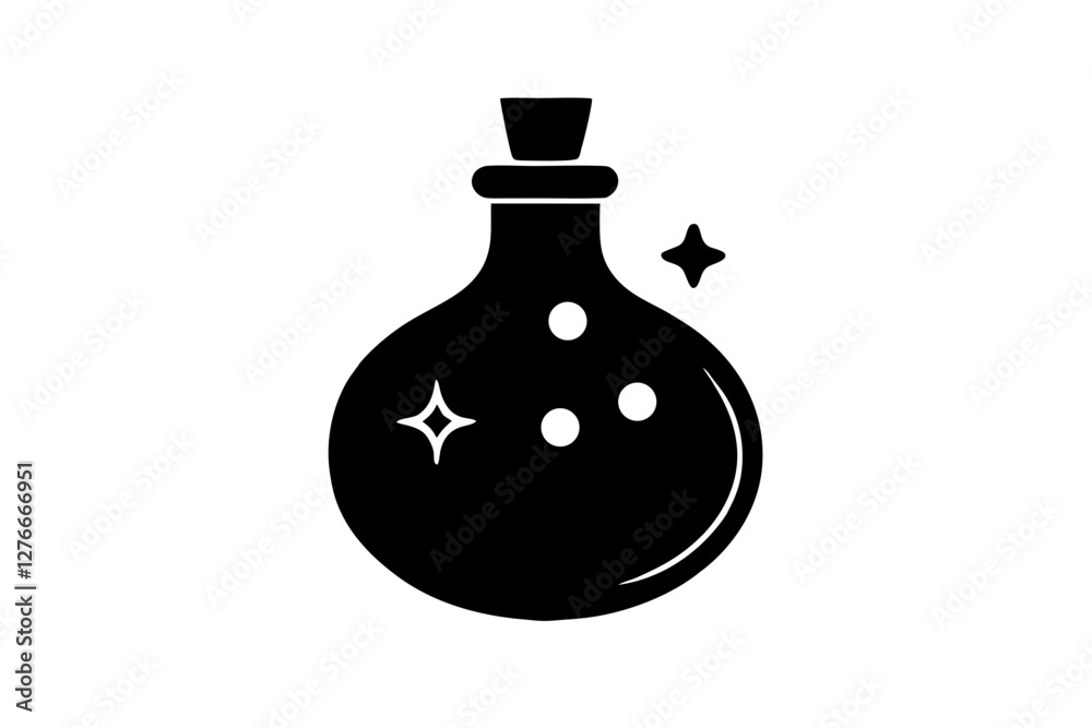 Obraz premium Witch potion icon silhouette.