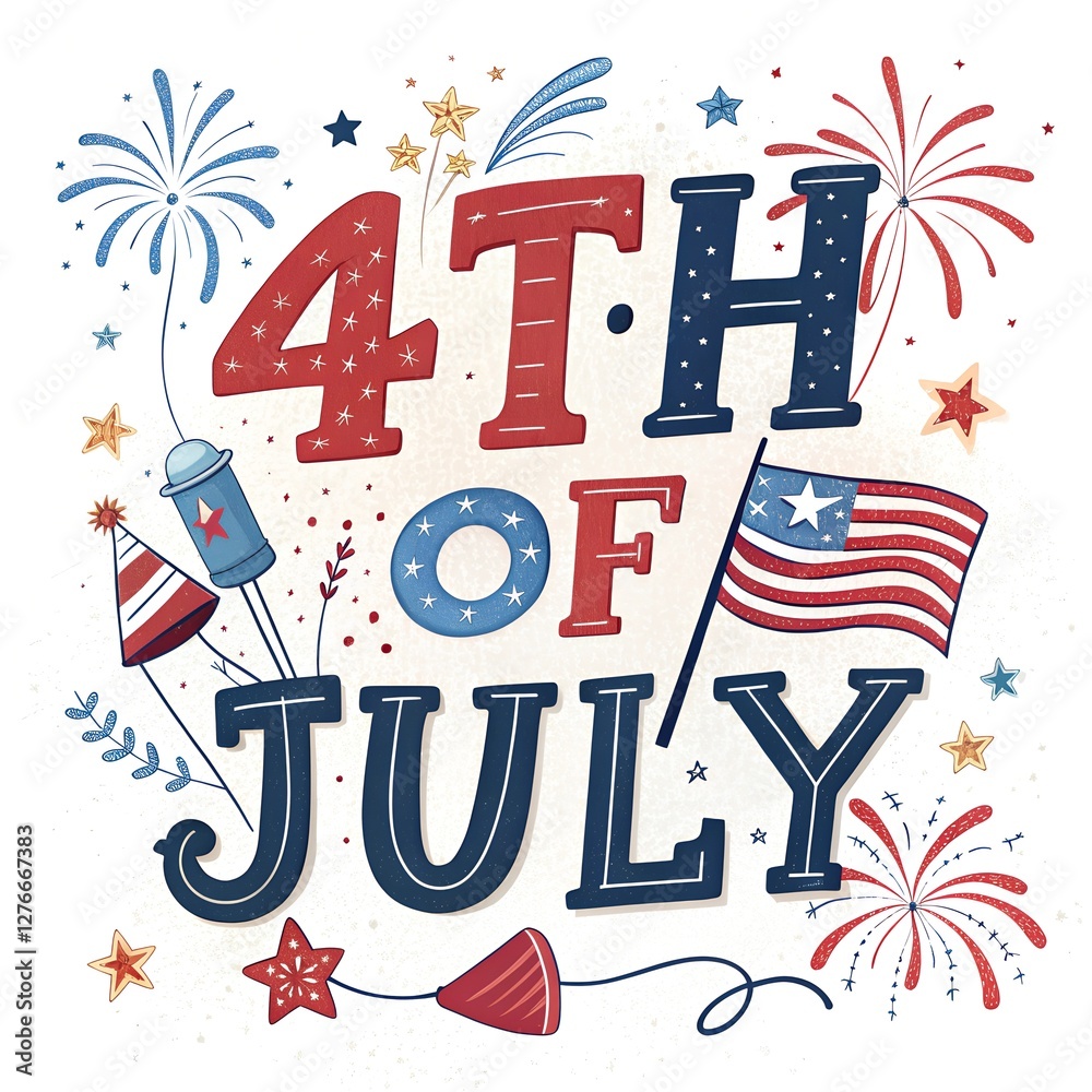 Obraz premium 4th july independence day background