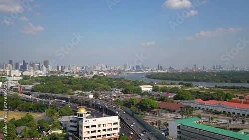 trafic in the center of Bangkok.