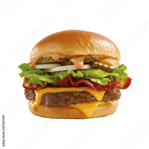 hamburger isolated on white