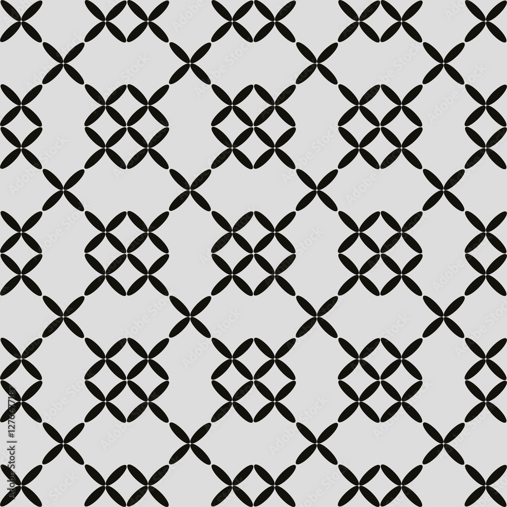 Fototapeta premium Seamless Geometric Pattern with Abstract Diamond Shapes on Light Background