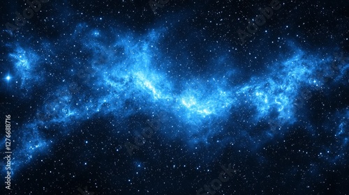 Wallpaper Mural Celestial Nebula Stunning Blue Cosmic Background Space Stars Galaxy Torontodigital.ca