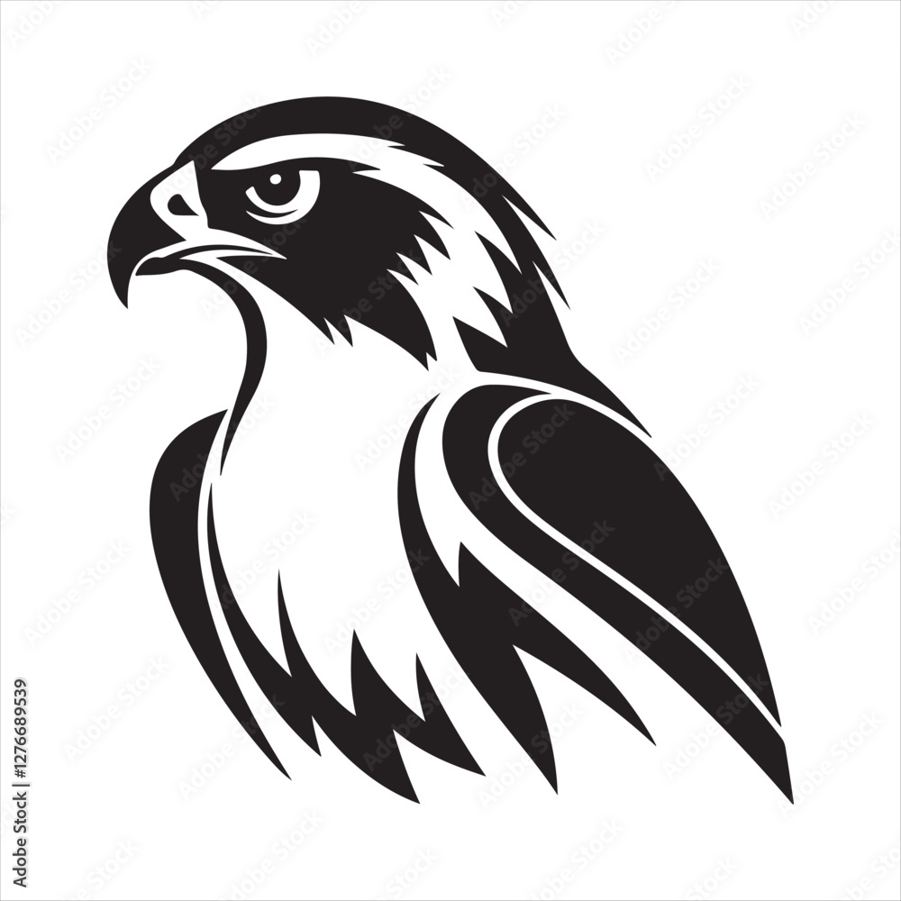 Obraz premium falcon silhouette vector logo illustration