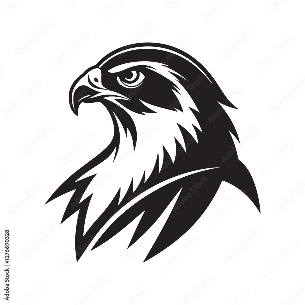 Fototapeta premium falcon silhouette vector logo illustration