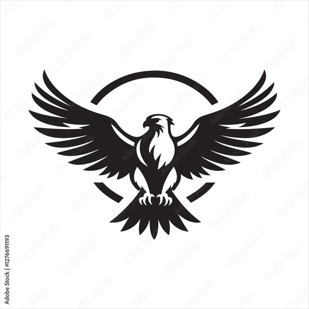 Obraz premium falcon silhouette vector logo illustration