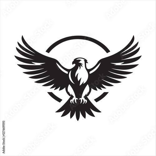 falcon silhouette vector logo illustration
