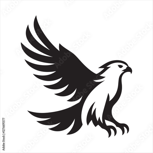 falcon silhouette vector logo illustration