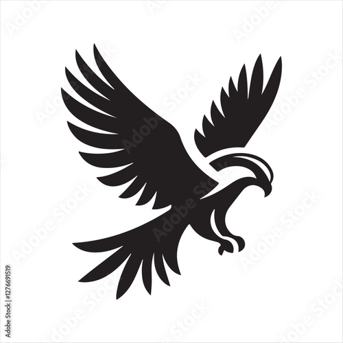 falcon silhouette vector logo illustration