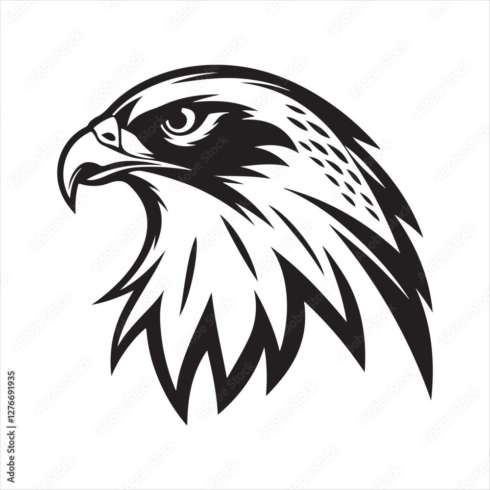 Fototapeta premium falcon silhouette vector logo illustration