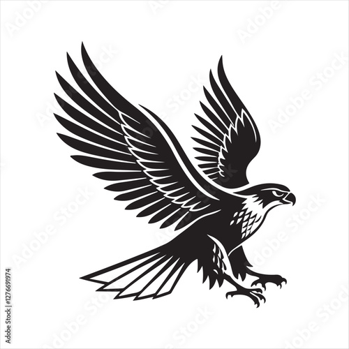 falcon silhouette vector logo illustration