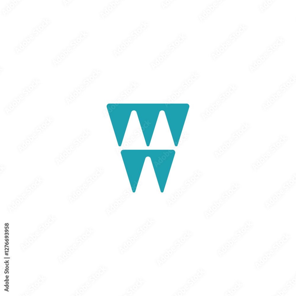 Simple tooth and triangle concept logo for dentals company Simple tooth and triangle concept logo for dentals company