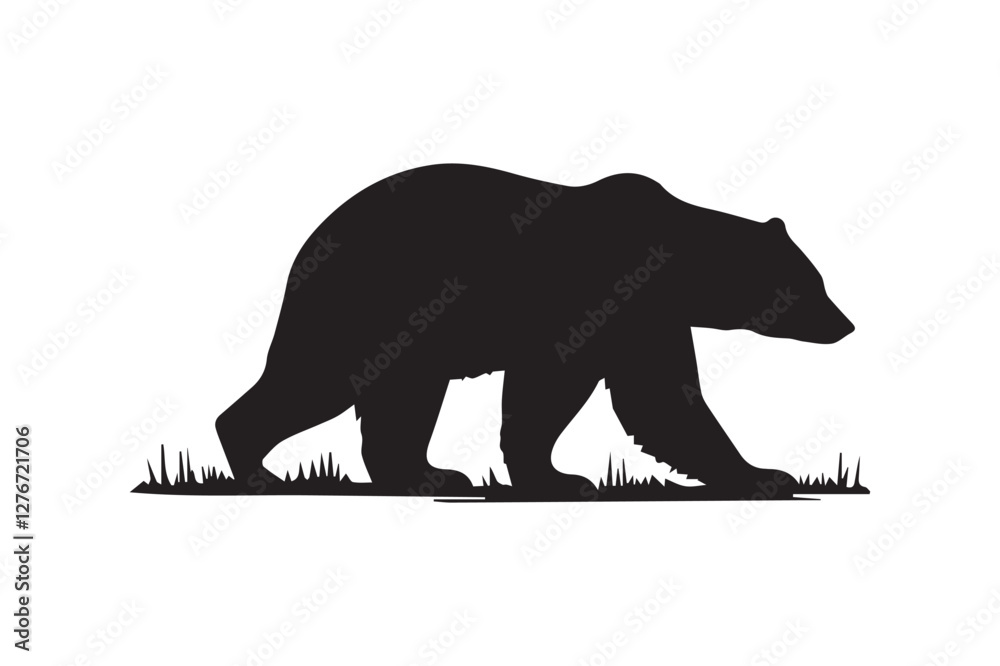 Fototapeta premium Bear Silhouette Vector | Wildlife SVG Illustration