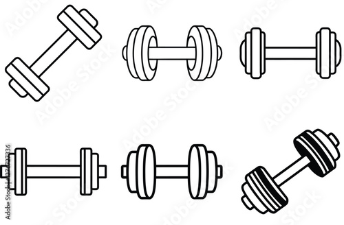 set of dumbbells