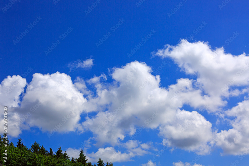 Blue sky background with white clouds. Nature summer background. Blue sky background with white clouds. Nature summer background.