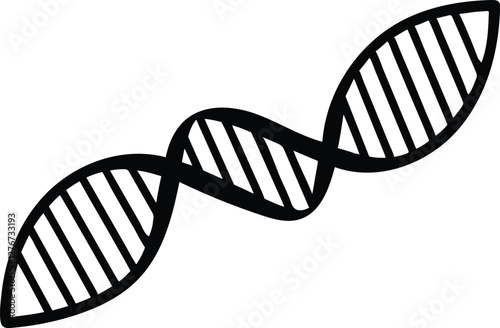 Silhouette vector of DNA